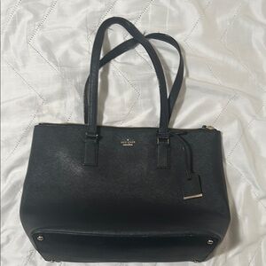 Kate Spade Black Leather Tote Bag